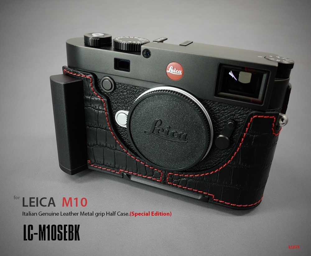 LIM'S Crocodile Pattern Genuine Leather Camera Half Case Dovetail