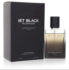 MICHAEL MALUL JET BLACK PLATINUM FOR MEN - 3.4 OZ/100 ML EDP SPRAY IN BOX - NICE