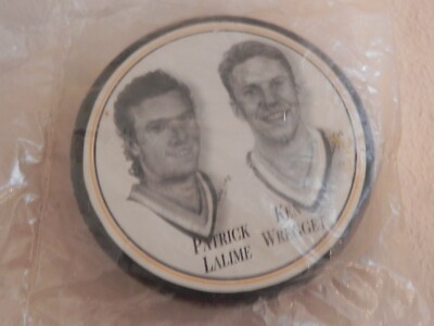 1997 NHLPA Burger King Defensemen Patrick Lalime & Ken Wregget Puck