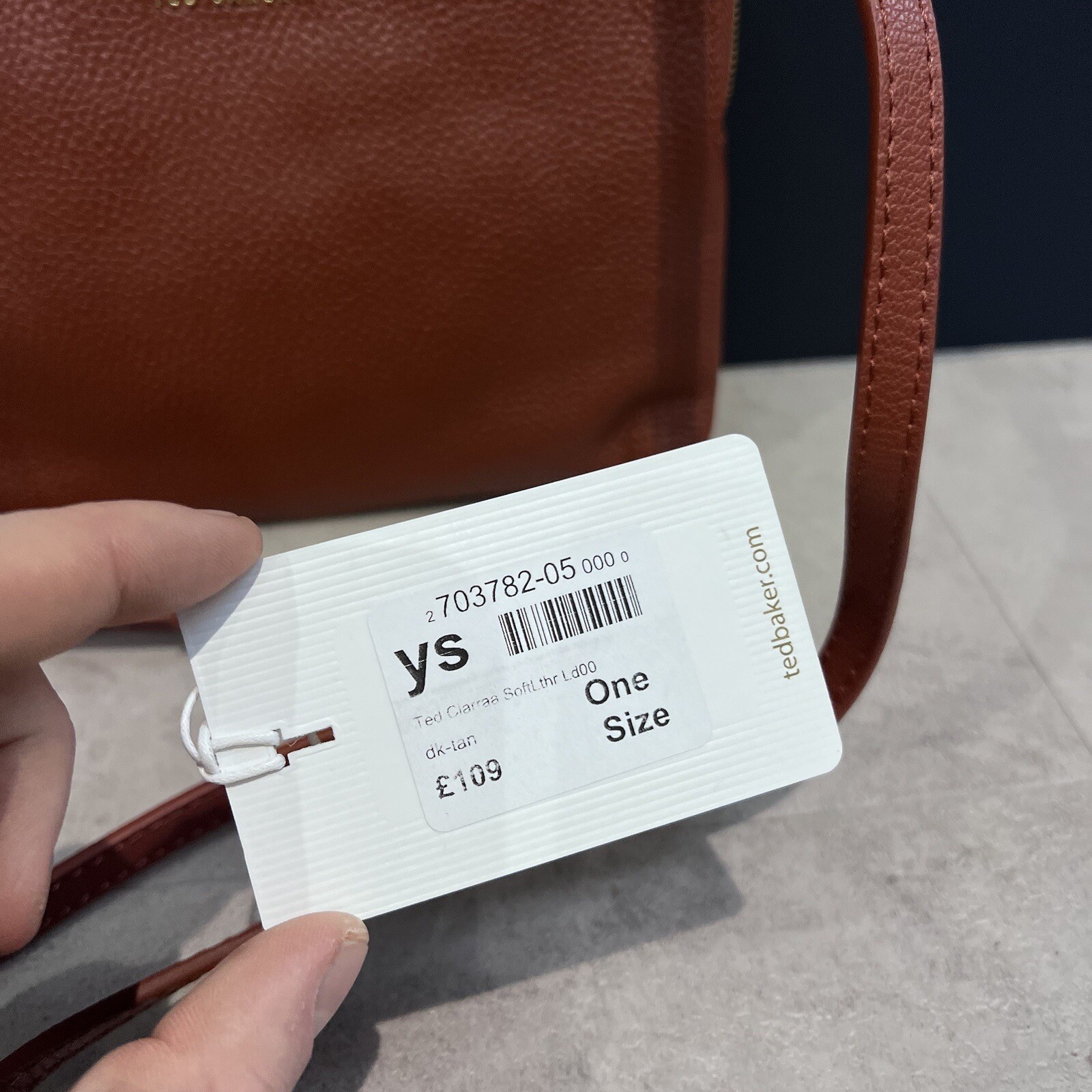 Ted Baker Ciarraa Soft Leather Double Pouch XBody Cross Body Bag Dark