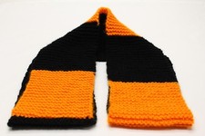 HANDMADE 5 1/2" X 29" INFINITY SCARF HALLOWEEN OREGON / OKLAHOMA STATE COLORS