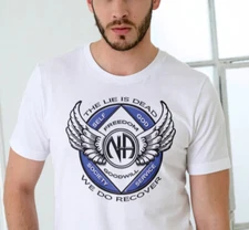 Narcotics Anonymous WINGED NA SYMBOL T-shirt  - 100% Cotton