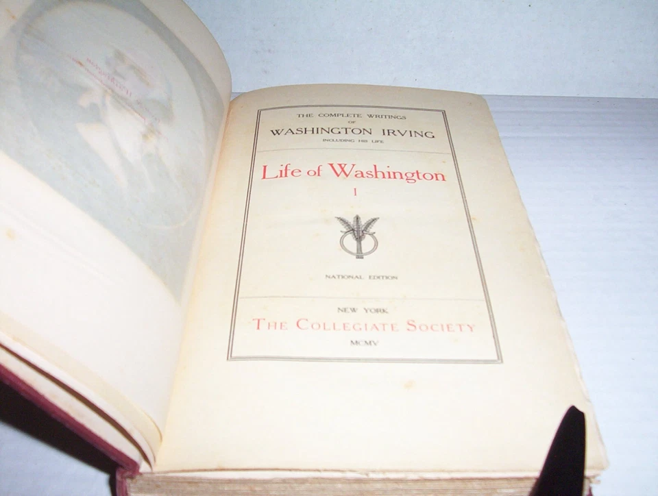 "Life of Washington; Life and Letters" by Washington Irving (1905) **2 Volumes** - Image 3 of 4