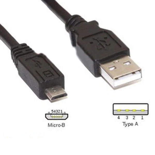 USB DATI MICRO USB CAVO RICARICA 1mt nero PER SAMSUNG GALAXY PC nj - Immagine 3 di 4