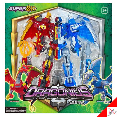 SUPER10 DRAGONIUS Double Dragon Transformer Robot Action Toy Super