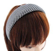 axy Vintage Look Kariert Haarreif mit Stoff gepolstertes Stirnband Hairband HRK2