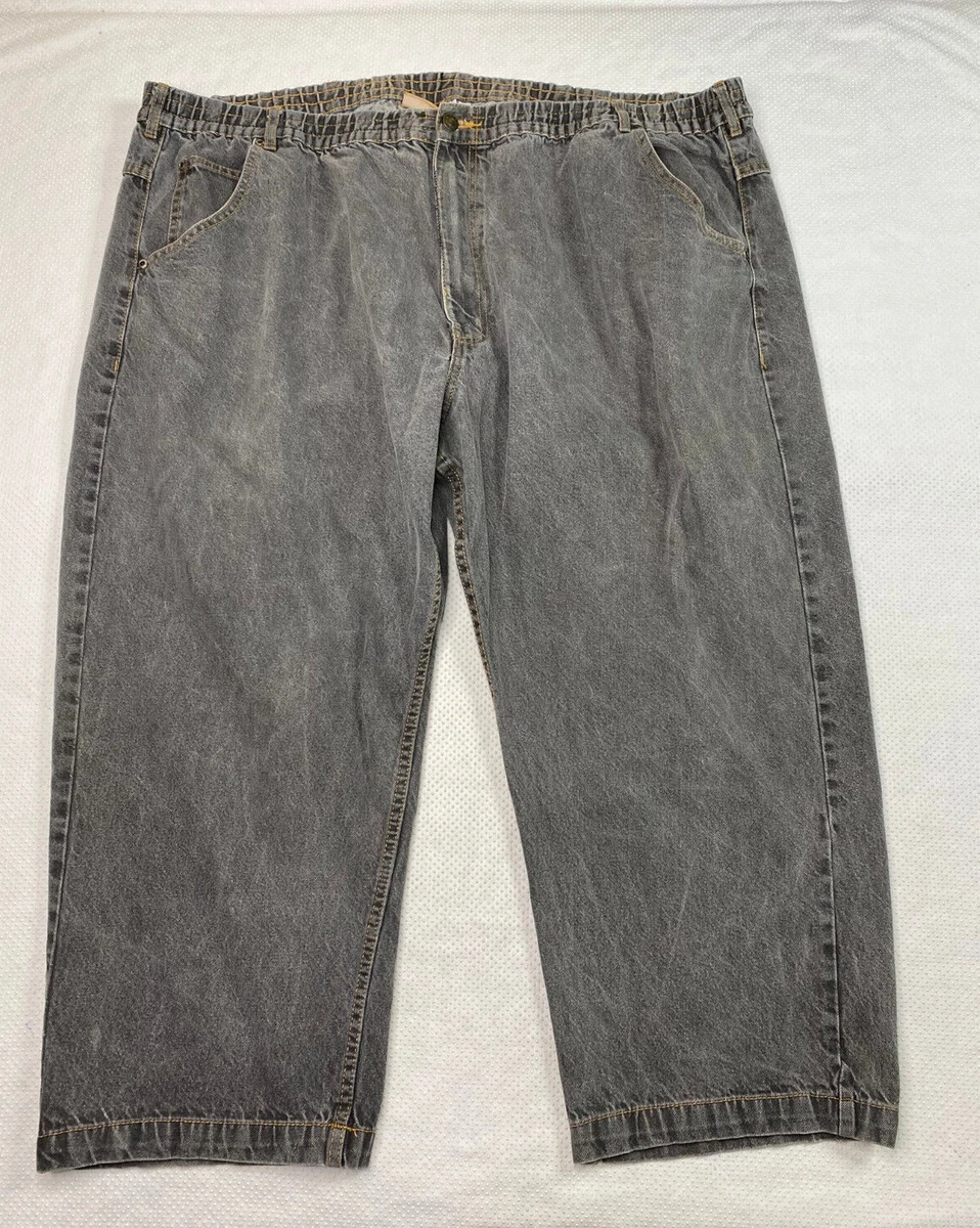 Haband Casual Joe Mens Jeans sz 46 x 25 Gray Elastic Waist