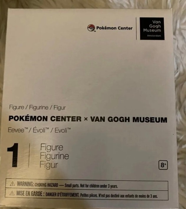 Eevee Van Gogh  Museum x Pokemon Center Figure With Self-Portrait NEW UNOPENED