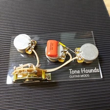 USA Strat Wiring Harness-Tone Hounds Standard for Fender Strat CTS Oak Grigsby