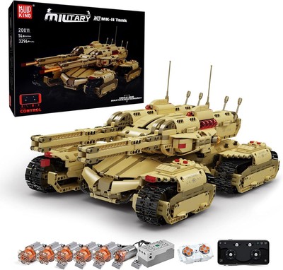 Mould King Technologie MOC Bausteine Tank, ferngesteuerter Tank Modell Kit