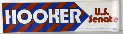13'' Vintage Car Decal Political State Elections John Jay Hooker For US Senate