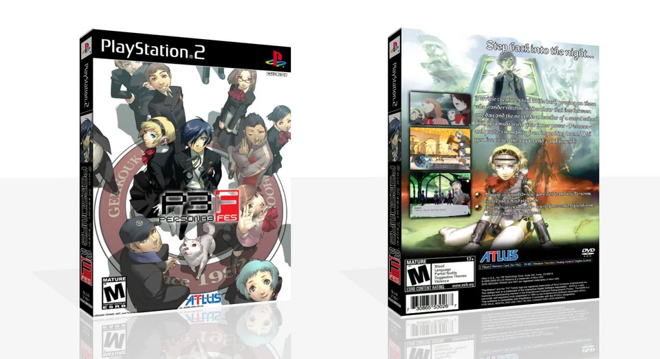- Shin Megami Tensei Persona 3 FES PS2 Estuche de repuesto para juego Caja + Cubierta Arte solamente