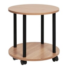 Beistelltisch - Artisan Eiche - schwarz - rollbar Ecktisch Mehrzwecktisch