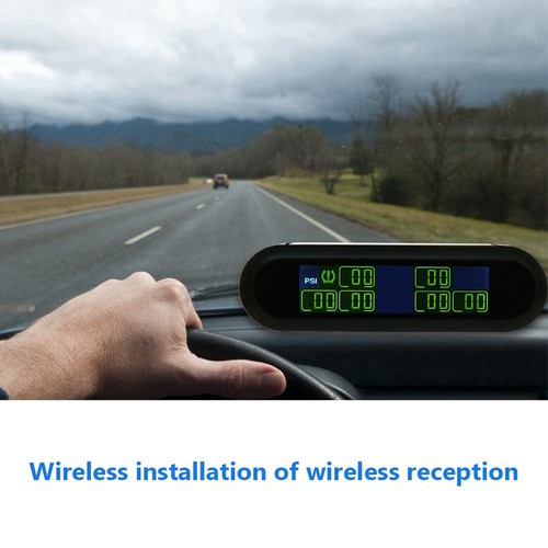 Wireless Solar TPMS Tire Pressure Monitoring System LCD Monitor Alarm With TQAG - Picture 2 of 10