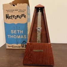 Vintage Wood Metronome, Seth Thomas Clock Co. USA Talley Industries E873-006 10