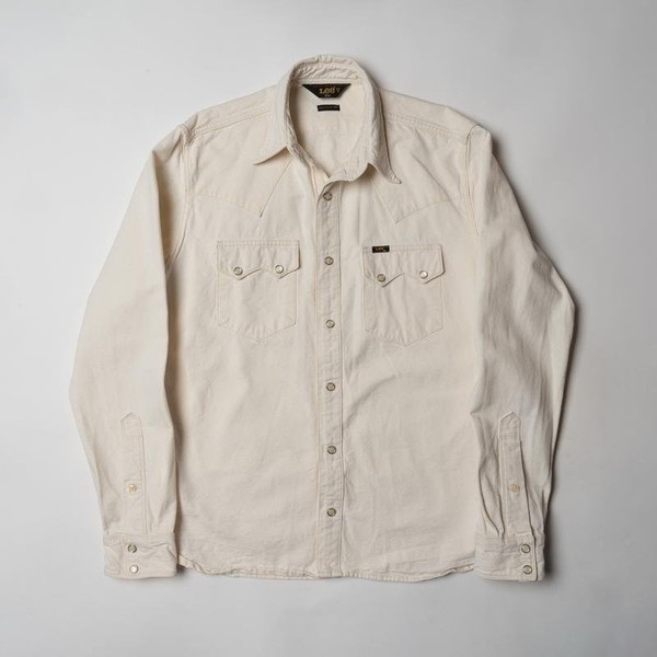 Men Lee Shirt Beige Cotton 38 / M / 46