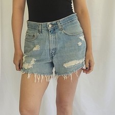 90s Levi's 550 Distressed Cut Off Shorts