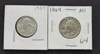 1957 and 1964 quarter set silver
