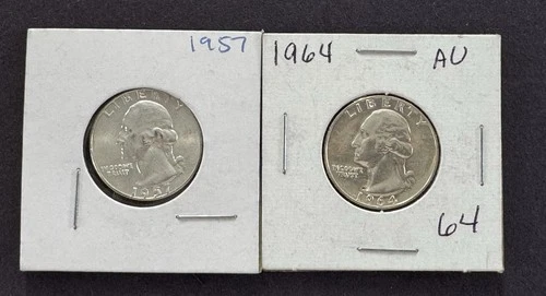 1957 and 1964 quarter set silver