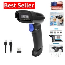 Bluetooth Barcode Scanner, Compatible with 2.4G Wireless  Bluetooth Function...