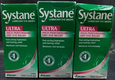 3 Pk Systane Ultra High Performing Dry Eye Relief Drops 10mL Ea Exp: 4/27+ New