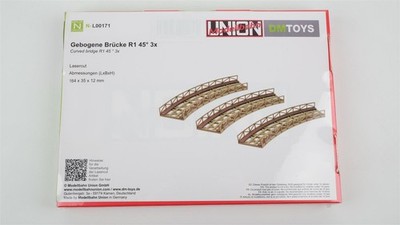 DM-Toys N N-L00171 3x Gebogene Brücke R1 45°