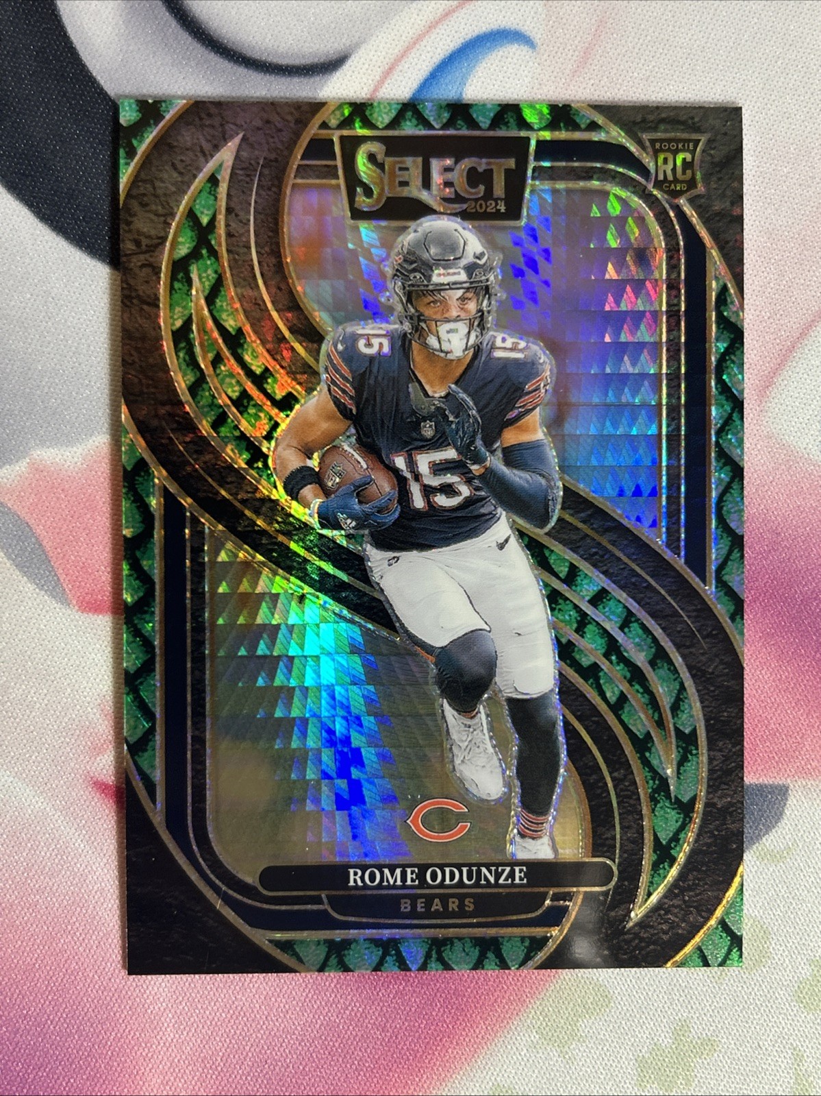 2024 Panini Select - Premier Level Rome Odunze #136 Dragon Scale Prizm /81 (RC)