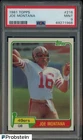 1981 Topps Football #216 Joe Montana 49ers RC Rookie HOF PSA 9 MINT