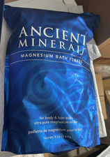 Magnesium Bath Flakes Pure Zechstein Chloride 8 lb Bag Ancient Minerals Soaking