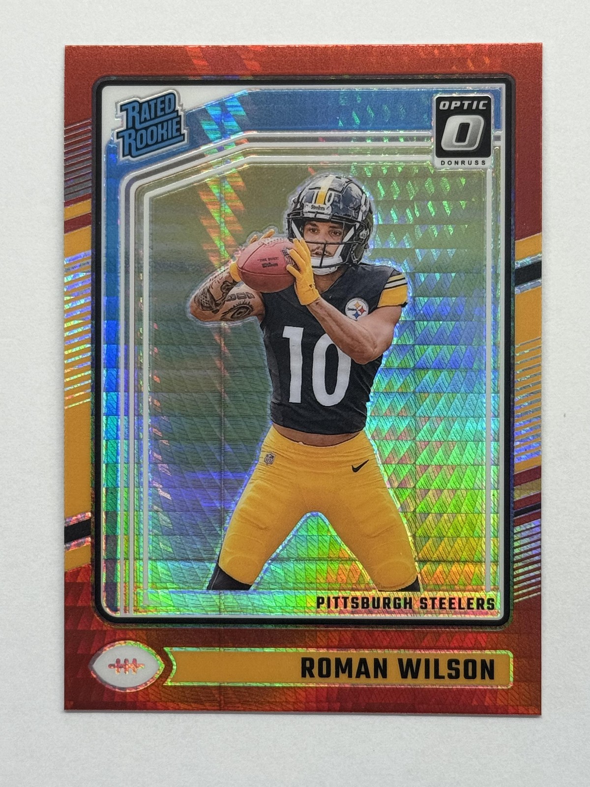 2024 Donruss Optic Roman Wilson Red Hyper Pittsburgh Steelers #285
