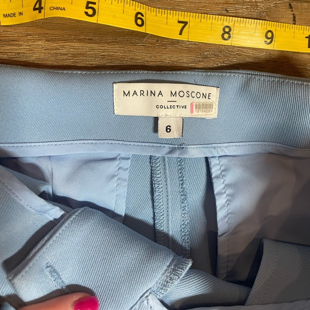 light blue Marina Moscone Wide Leg Trousers image 9