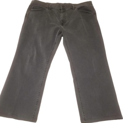 Mott & Bow Jeans Mens 42x32(26) Hemmed Gray Straight Stretch 5-Pocket Stone Wash