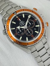 OMEGA Seamaster Planet Ocean Chrono Orange Bezel Auto Gents Watch 45mm 2218.50