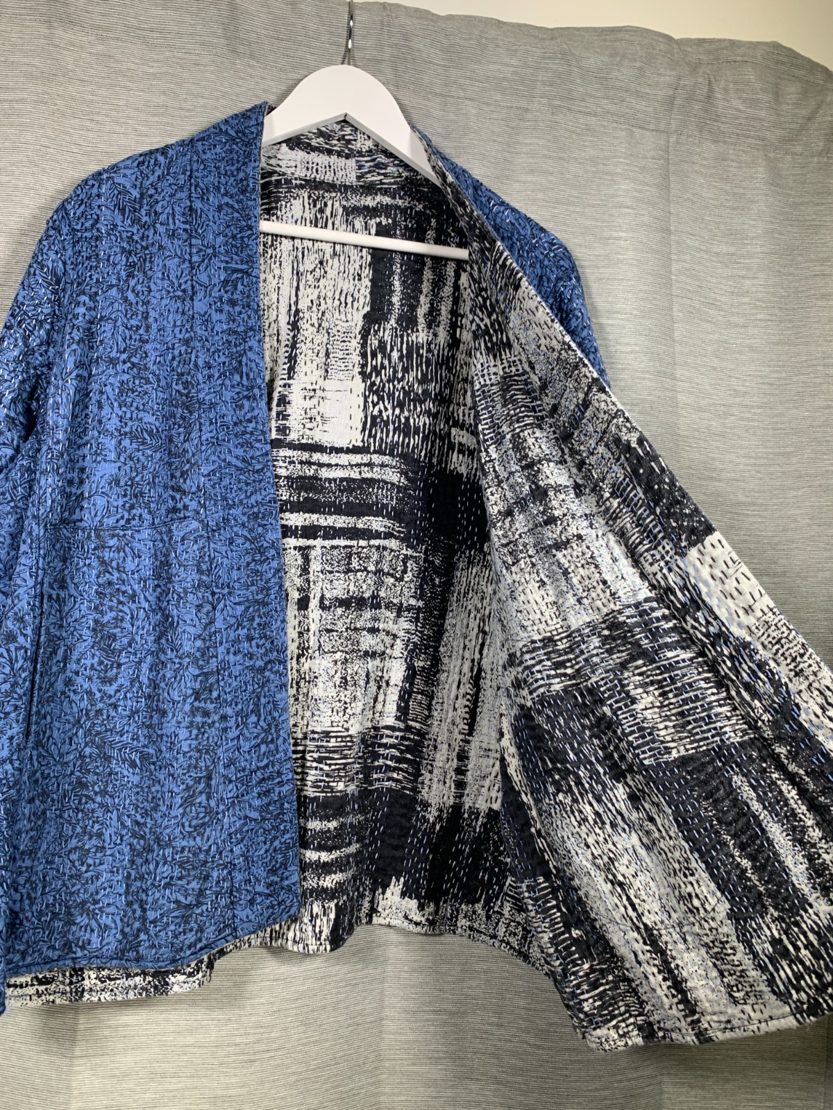 Sahara Reversible Patchwork Jacket Size UK20 Blue… - image 15