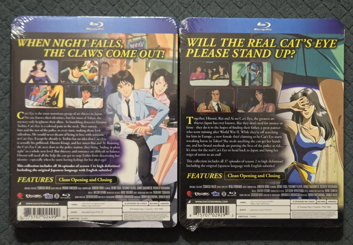 Cat's Eye complete Season 1 + 2 Bluray Anime Series w/ Slipcover ***BRAND NEW***