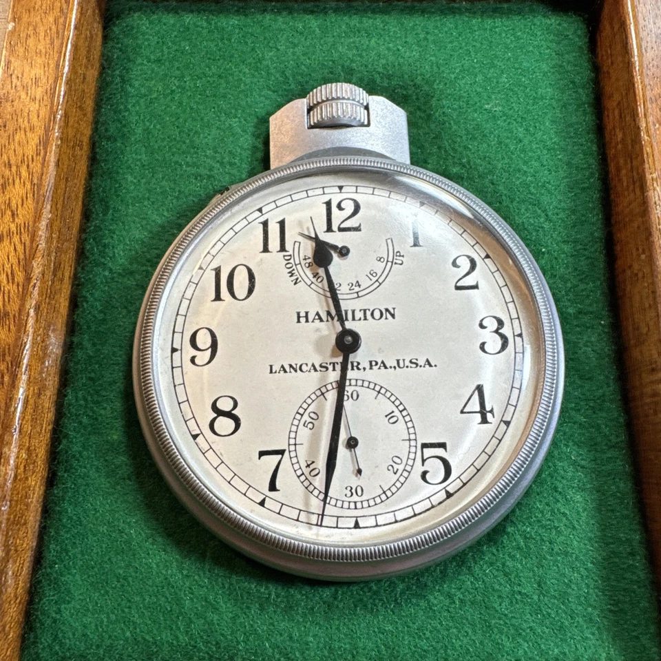 Cronómetro Hamilton Modelo 22 Navales de los Estados Unidos Años 40 con 21 Joyas y Estuche Segunda Guerra Mundial Foto 3 de 4