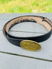 Civil War Federal Belt Leather With Lead Filled US Buckle 45” belt
