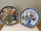 Japanese Imari Plates 6.5” Diameter Pheasants & Peacocks with Peonies Vintage