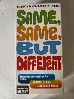 Same Same But Different The Party Game of Double Entendres New Sealed