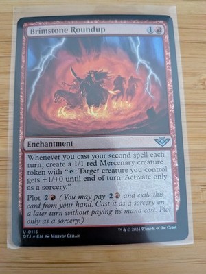 MTG Brimstone Roundup (FOIL) 0115 Outlaws of Thunder Junction M/NM kostenlos UK P&P