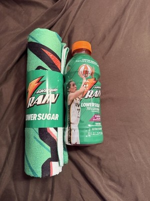 Gatorade Lower Sugar x Caitlin Clark Rain Berry Capsule & Sideline Towel IN HAND
