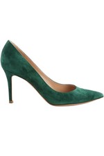 GIANVITO ROSSI GREEN SUEDE PUMPS EU 38 UK 5 US 8