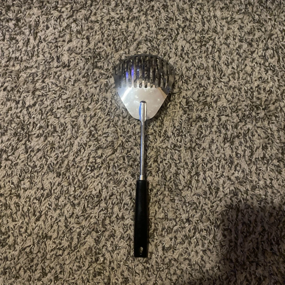 Vtg Ekco Kitchamajig Slotted Spoon Strainer Whip Utensil Black Handle USA - Image 4 of 4