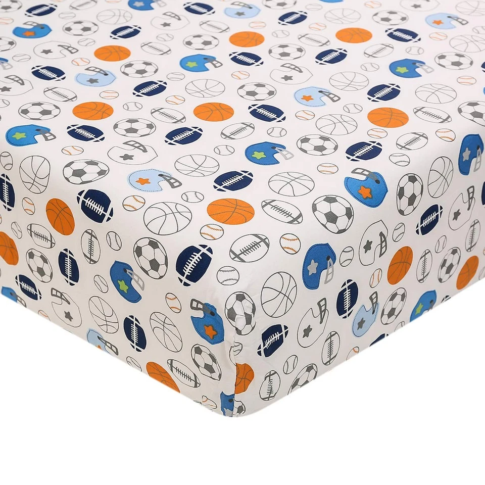 Sport Baby Crib Bedding Sets - No.1 Champ Ball Theme Boys Nursery Set | 3-Pie... - Image 4 of 4