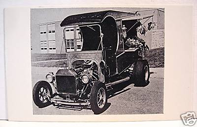 Vintage Flower Power Truck Hot Rod Custom Vending Card Old Store Stock