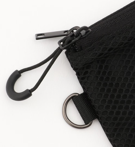 MUJI polyester double zipper case S size 10 x 13.5 cm black - Picture 2 of 6