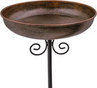 Small 10" Metal Bird Bath with Stake, 0.4 Gallon Outdoor Garden & Lawn Decor