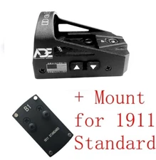 Ade RD3-012 RED Dot+B1 Optic Mount Plate for 1911 Pistol with Colt GI Rear Sight