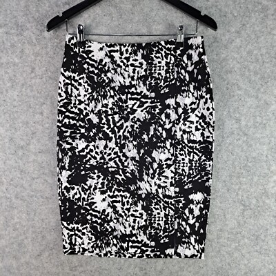 Target Skirt Womens 8 Black White Ponte Straight Pencil NEW NWT 8377