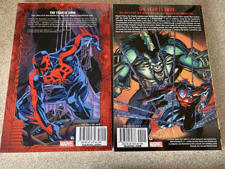 Spider-Man 2099 Classic vol. 1 2 3 4 5 TPB Lot (Marvel) vs. Venom, Fall Hammer - Image 3 of 4